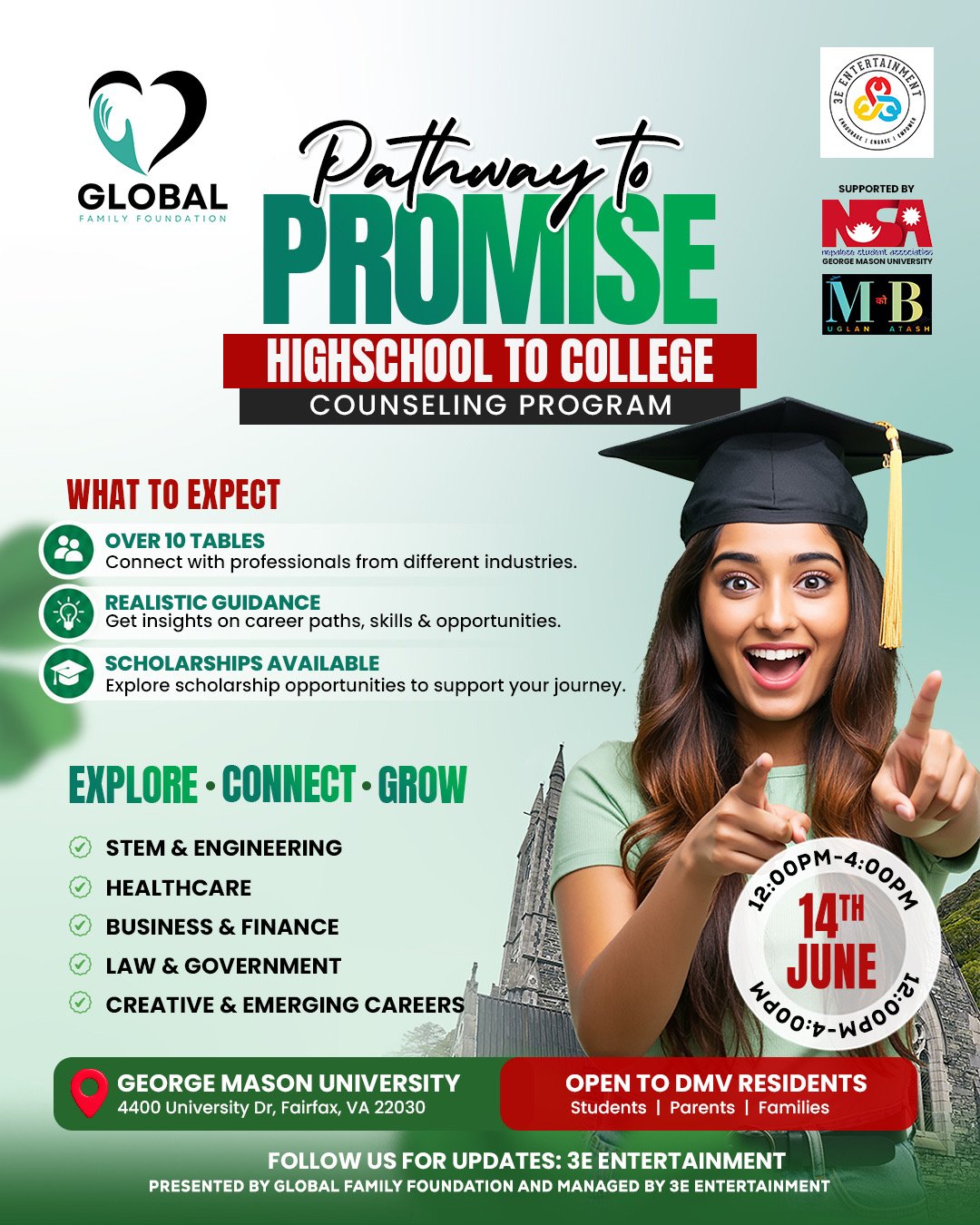 Pathway to Promise — Highschool to College Counseling Program flyer